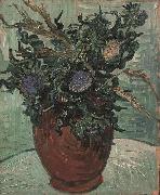 Vincent Van Gogh Flower Vase with Thistles Spain oil painting artist